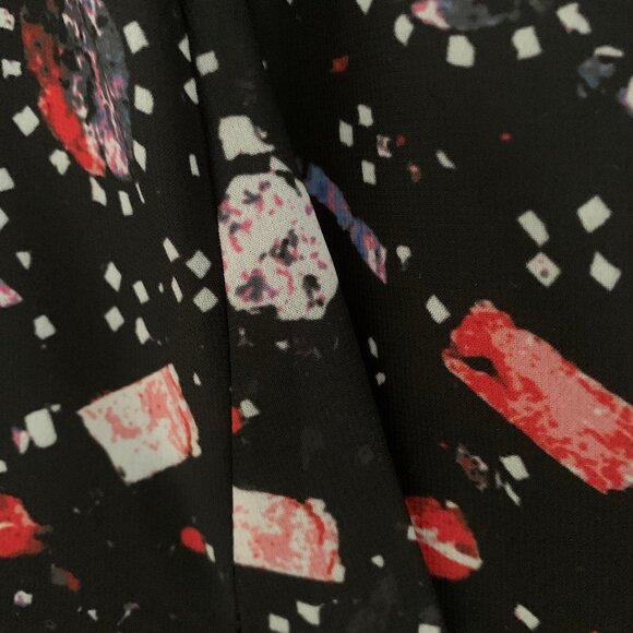 Rachel Roy Abstract Print Dress With Pleated Back - Picture 3 of 5